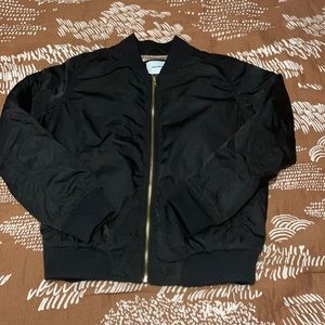 Black bomber jacket